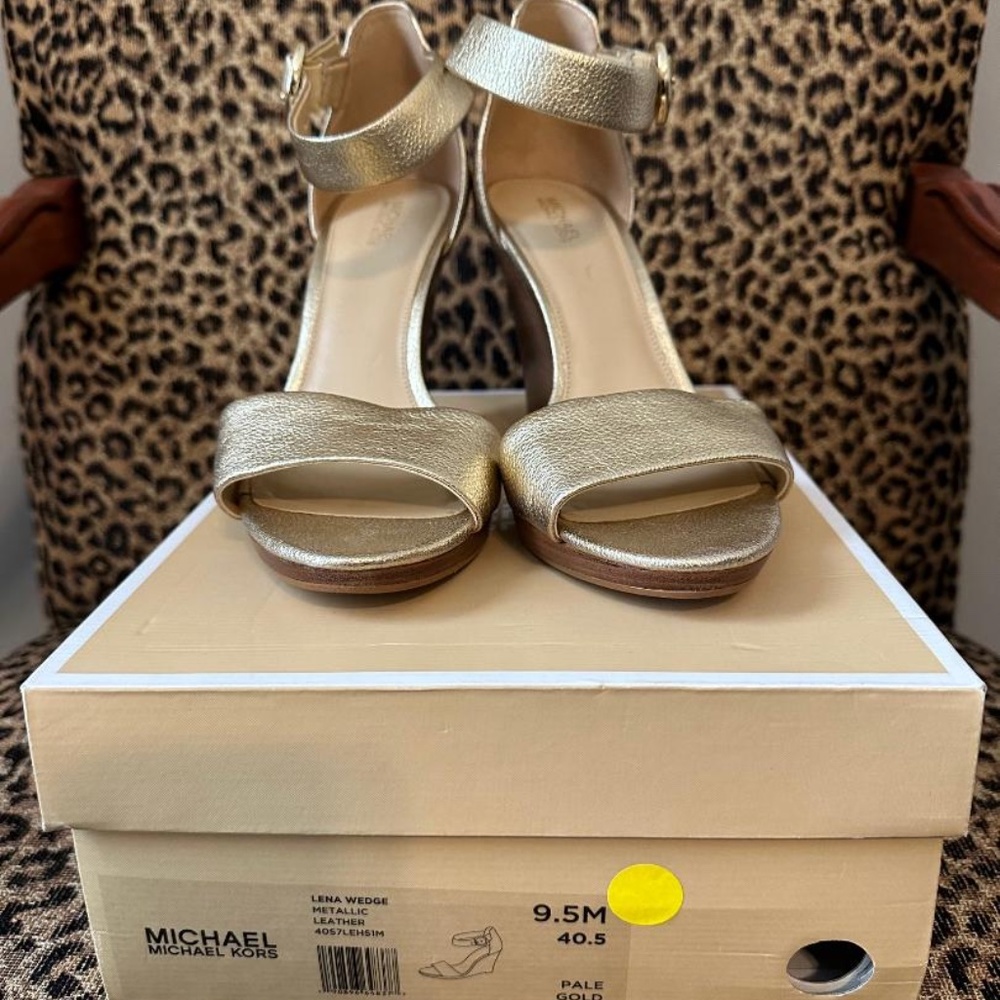 Michael Kors Lena Wedge Metallic